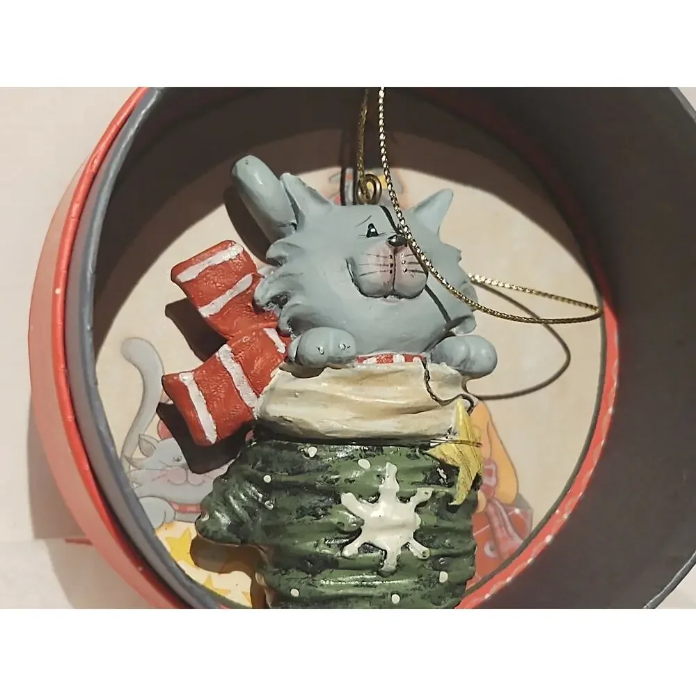 Crazy Mountain Ornament - Cat in Stockings